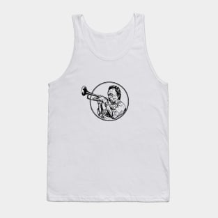 Jazz Trumpet Player Sketch Tank Top